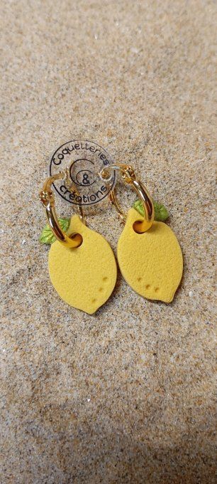 Boucles d’oreilles "Citrons d’été" 