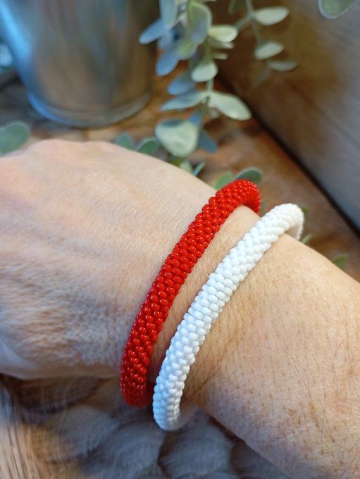 Bracelet Jonc Bangle en Perles Miyuki - uni– Couleur au Choix