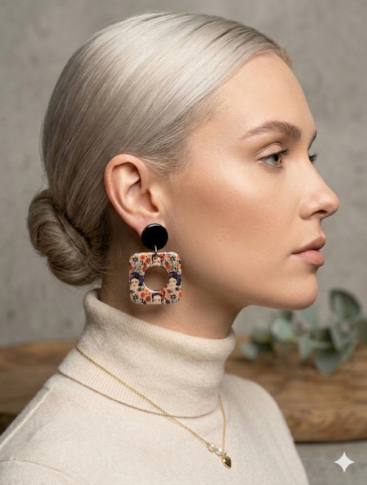 Collection "Frida" – Boucles d'Oreilles Artisanales & Créoles Personnalisables