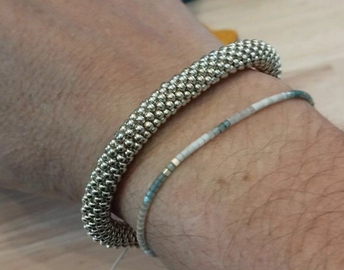 Bracelet Jonc Bangle en Perles Miyuki - uni– Couleur au Choix