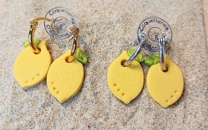 Boucles d’oreilles "Citrons d’été" 