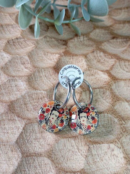 Collection "Frida" – Boucles d'Oreilles Artisanales & Créoles Personnalisables