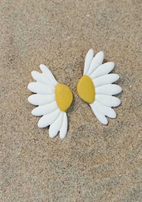 Boucles d’oreilles "pâquerettes" 