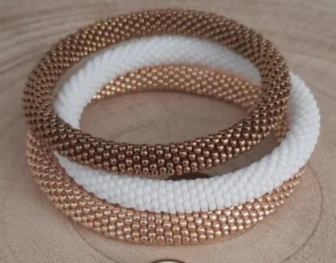 Bracelet Jonc Bangle en Perles Miyuki - uni– Couleur au Choix